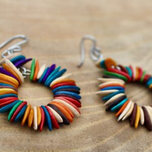 Melon Seed Hoop Earrings // Multicolour