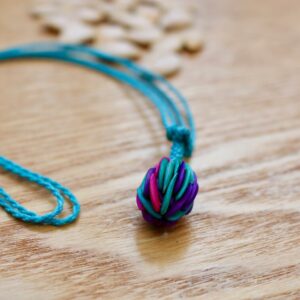 Melon Seed Necklace // Blue-Pink-Purple