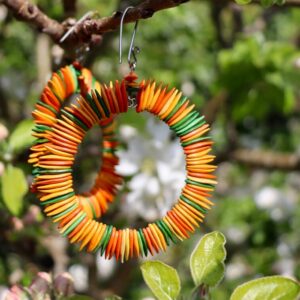Melon Seed Hoops // Yellow-Green-Orange