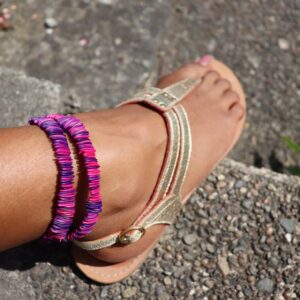 Melon Seed Bracelet // Pink-Purple