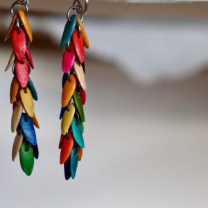Melon Seed Earrings // Multi Coloured